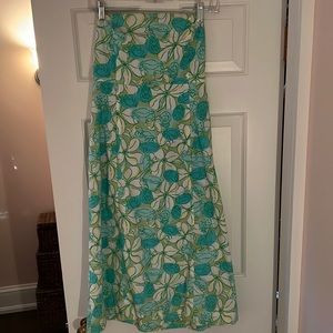 Lilly Pulitzer Strapless Tie Back Keyhole Midi Dress Sz 10 NEW